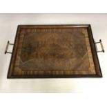 A late 19th / early 20th century wooden tea tray
