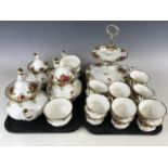 An extensive suite of Royal Albert Old Country Rose pattern porcelain tea and dinner ware,
