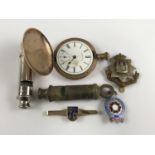 Sundry collectors' items including a rolled gold pocket watch (a/f) and a Metropolitan police
