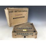 Two Second World War margarine cartons