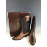 A pair of RH Brand leather Western / Cowboy boots, size 43, in unworn 'as new' condition in box