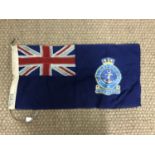 A mid 20th Century Cadet Corps printed cotton flag, 30 x 15 inch