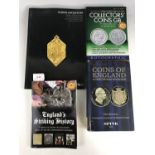 Four coin collecting books including England's Striking History and Coins of England etc