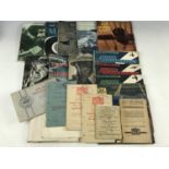 A quantity of Second World War military training manuals, a Great War map, and aircraft