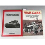 Fletcher, War Cars, British Armoured Cars in the First World War, 1987; with Chamberlain and
