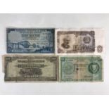 Sundry banknotes including a National Commercial Bank of Scotland 1959 £1 note and a Second World