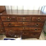 A George III string-inlaid mahogany chest of drawers, 113 x 53 x 89 cm