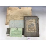 Sundry wartime German official military documents including aerial photographs