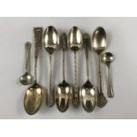 Eight various silver commemorative prize and other spoons