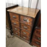 A Victorian shop or similar chest of drawers (modified) 61 x 46 x 91 cm