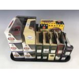 Sundry die-cast Days Gone vans together with five Matchbox / Dinky cars including a Rover P4, a