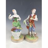 A pair of Dresden figurines, 22 cm