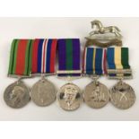 A campaign medal group including copy General Service Medal, together with a 3rd King's Own