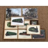 Ten railway locomotive prints including Evening Star 92220