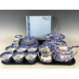 A Copeland Spode blue-and-white transfer printed Italian pattern porcelain tea service, of twenty-