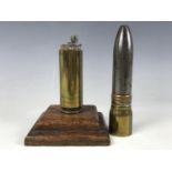 A Second World War trench art cigarette lighter