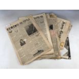 A quantity of wartime newspapers
