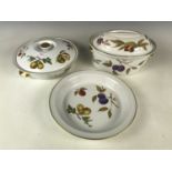 Three items of Royal Worcester Evesham pattern oven-to-table wares