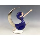 A Franklin Mint porcelain figurine Moonlight in Platinum designed by Victoria Oldham