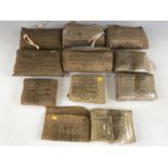 A number of Second World War shell and first aid dressings