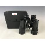 A cased pair of Super Zenith 20 x 50 binoculars