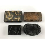 Four various Georgian and Victorian snuff boxes