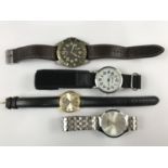 Four watches including Sekonda and Ravel etc