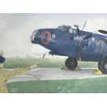 Bernard A Wilson (Contemporary) Start No. Two Shackleton MKI of 220 squadron, RAF, framed and