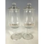 Ten Glenmorangie Single Highland Malt whisky nosing glasses and covers, in original packaging