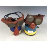 Two Second World War "Mickey Mouse" children's gas masks