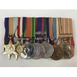 A Canadian court-mounted medal group