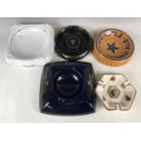 A collection of four breweriana advertising ashtrays, to include Newcastle Brown Ale, Guinness,