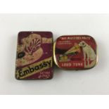 Embassy and His Master's Voice gramophone needle tins and needles