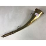 A brass railway horn
