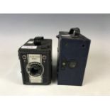 A Conway colour-filter box camera together with one other in blue