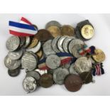 A large quantity of Victorian and later Royal commemorative medallions etc