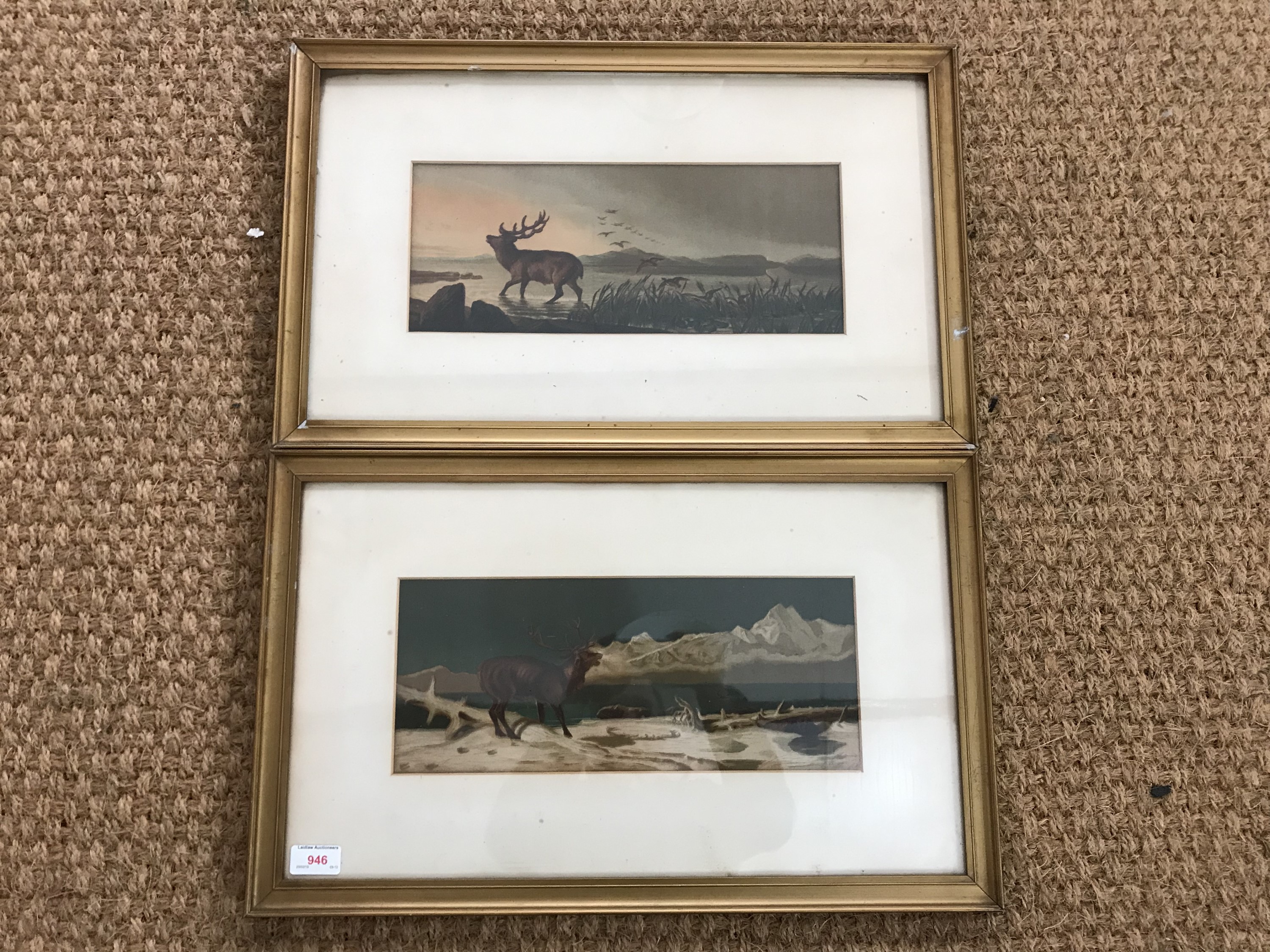 After Edwin Landseer (1802-1873) A pair of 19th Century lithographic prints depicting Highland