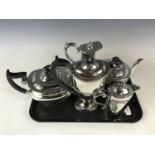 A quantity of electroplate including teapots and hot water pots etc
