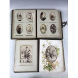 Two Victorian carte-de-visite albums and cards