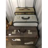 Three vintage Rev Robe suitcases