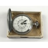 A 1940s Smith's braille pocket watch in original carton