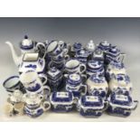 A large quantity of Ringtons Willow pattern tea ware etc