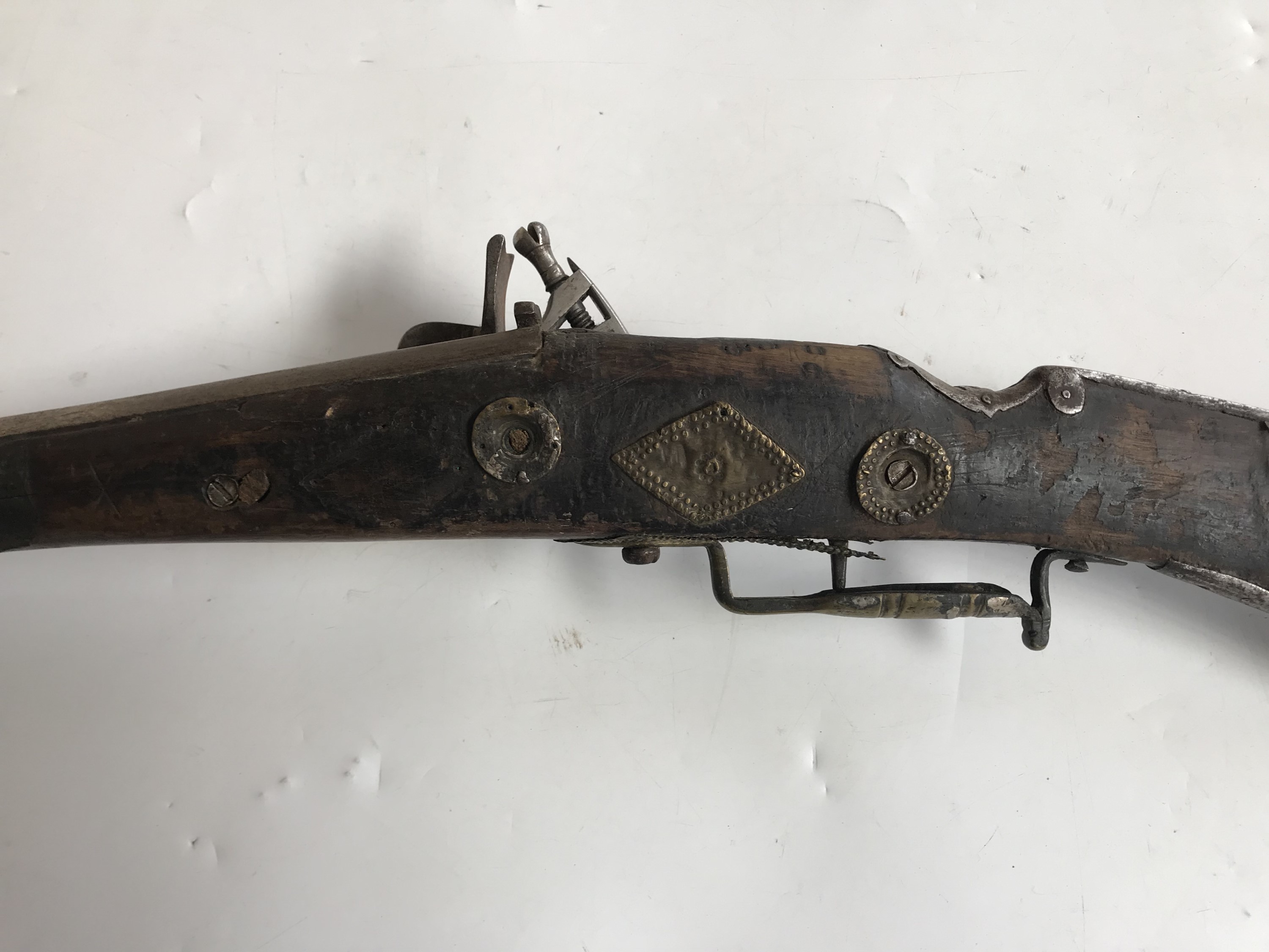An antique North African snaphance lock musket / kabyle - Image 4 of 5
