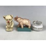 A 1930s Bonzo the Dog celluloid novelty, together with one other celluloid elephant and a novelty