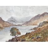 W** H** Mawson (20th Century) Grummack Water, impressionistic Lakeland view, with cloud skudded