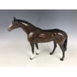 An uncommonly large Beswick chestnut brown horse, 29 cm
