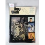 A signed programme documenting Chay Blyth's lone voyage around the world, dated August 1971, bearing