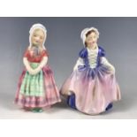 Two small Royal Doulton figurines, Dinky Do HN1678, 12 cm and Tootles HN1080, 11 cm