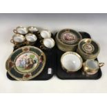 An opulent Vienna porcelain tea service