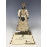 An Anna Danesin bronzed Queen Elizabeth I figurine